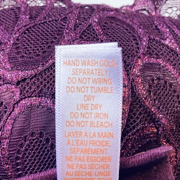 Savage X Fenty Not Sorry Lace Balconette Bra 38DDD, Lightly Padded Purple NEW - Picture 12 of 12